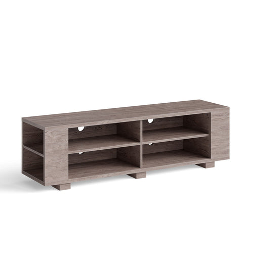 TV Stand Modern Wood Storage Console Entertainment Center, Gray