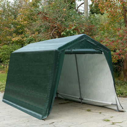 Outdoor Carport Shed with Sidewalls and Waterproof Ripstop Cover-8 x 14 ft, Green at Gallery Canada