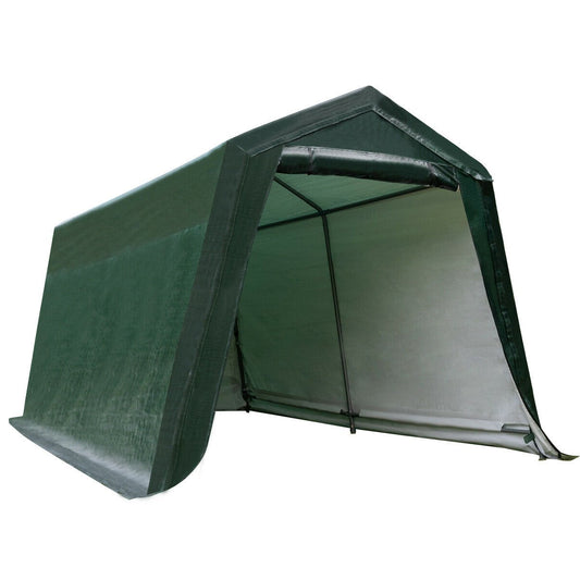 Outdoor Carport Shed with Sidewalls and Waterproof Ripstop Cover-10 x 10 ft - Gallery Canada