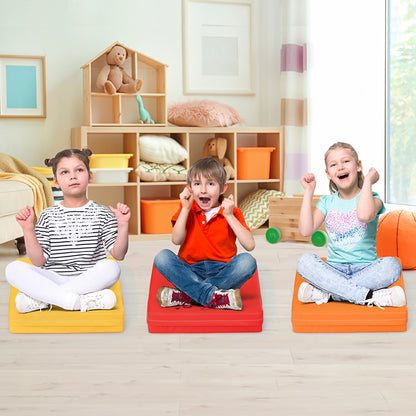 15 Inche Square Toddler Floor Cushions, 6 Piece, Multicolor Kids Chairs & Seating at Gallery Canada