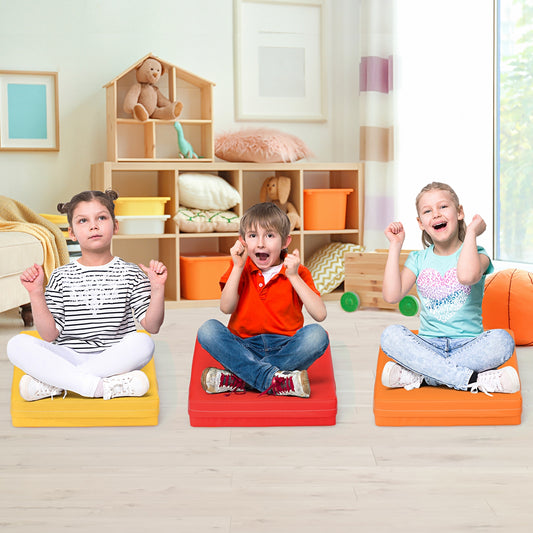 15 Inche Square Toddler Floor Cushions, 6 Piece, Multicolor Kids Chairs & Seating Multicolor at Gallery Canada