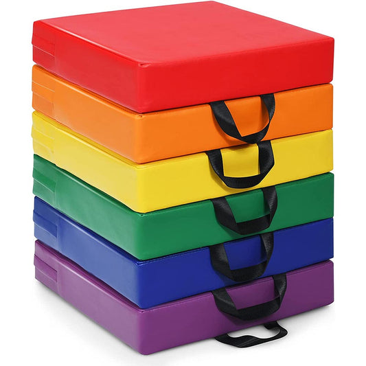 15 Inche Square Toddler Floor Cushions, 6 Piece, Multicolor Kids Chairs & Seating Multicolor at Gallery Canada