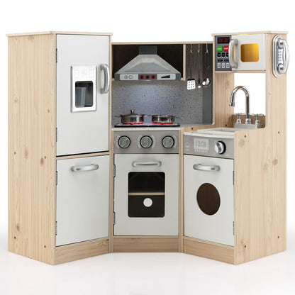 Kids Corner Wooden Kitchen Playset, With Cookware Accessories, Multicolor Play Kitchen Sets at Gallery Canada