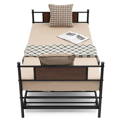 Twin Size 2-In-1 Daybed Frame with Pullout Trundle, Black - Gallery Canada