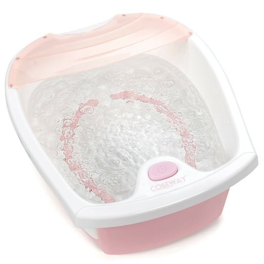 Foot Spa Bath with Bubble Massage, Pink - Gallery Canada