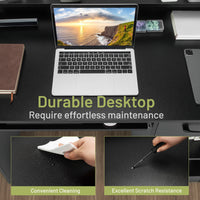 Thumbnail for Study Laptop Table with Drawer and Keyboard Tray - Gallery View 9 of 11