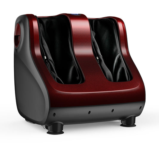 Shiatsu Foot and Calf Massager with Compression Kneading Heating and Vibrating , Red