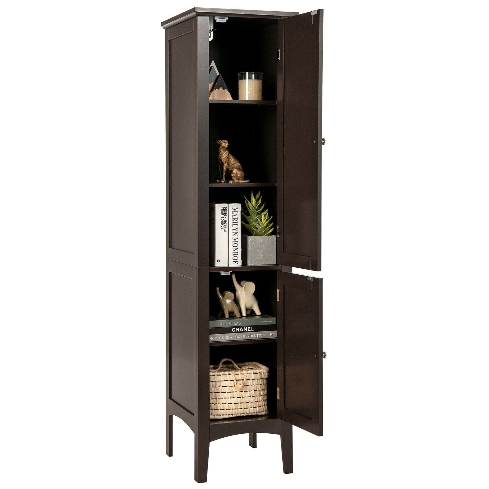 Freestanding Bathroom Storage Cabinet for Kitchen and Living Room, Brown - Gallery Canada