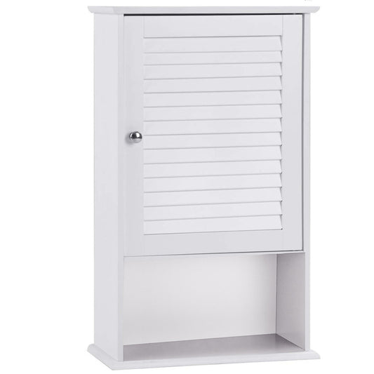 27.5 Inch H Wall Hanging Bathroom Storage Cabinet, White