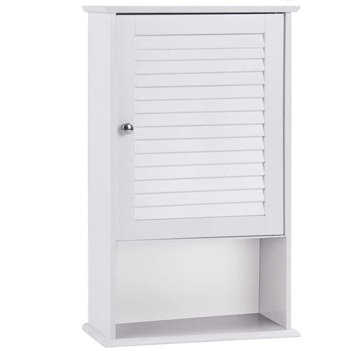 27.5 Inch H Wall Hanging Bathroom Storage Cabinet, White