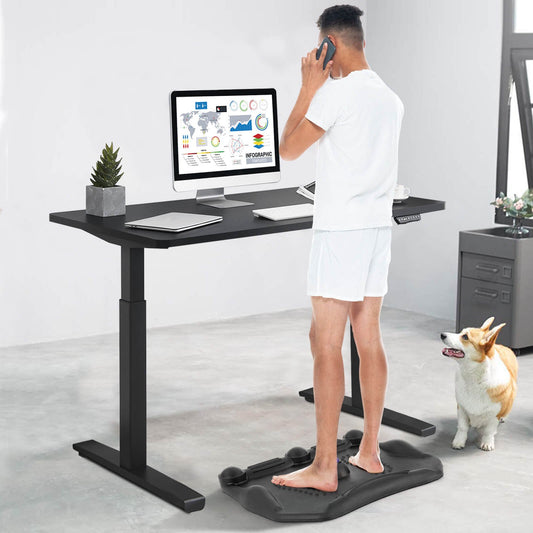Anti-Fatigue Standing Desk Mat with Massage Roller Ball and Points, Black - Gallery Canada