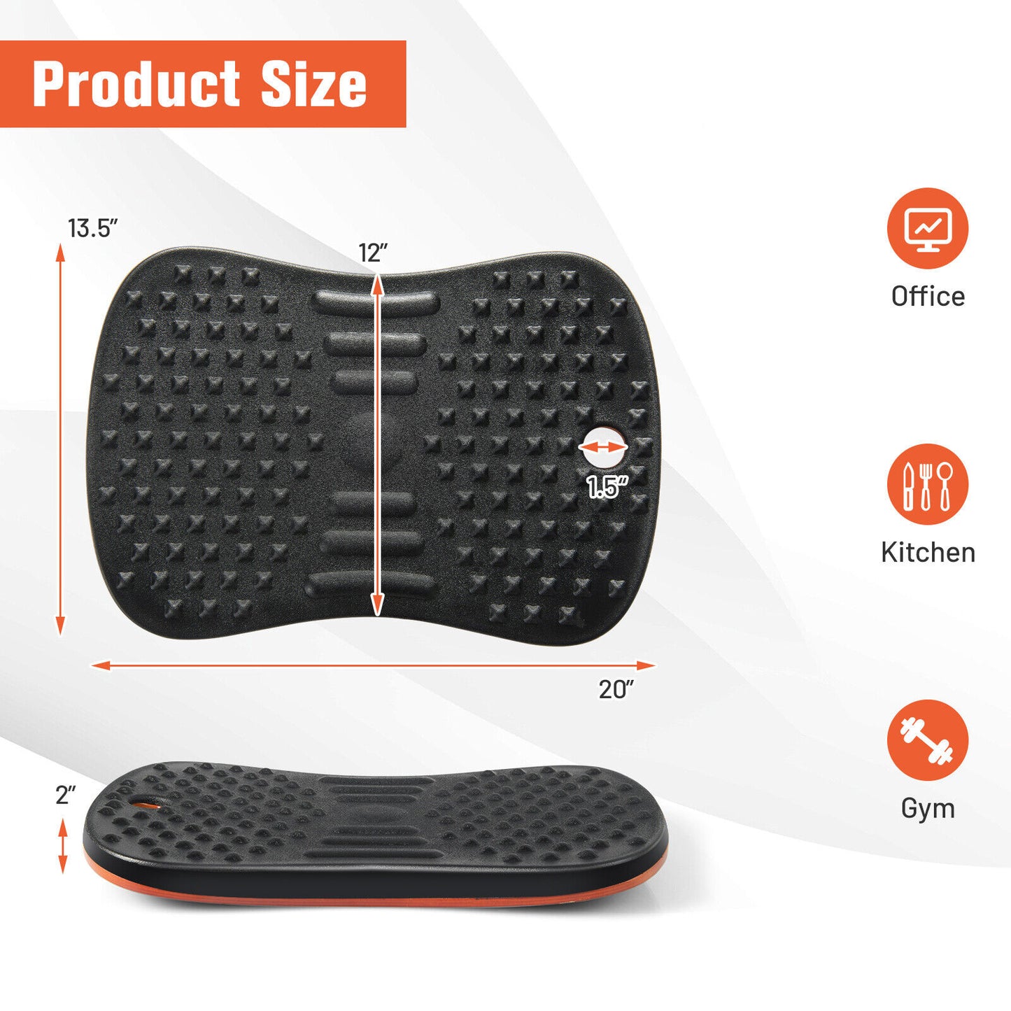 Anti Fatigue Wobble Balance Board Mat with Massage Points for Standing Desk at Gallery Canada