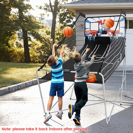 Foldable Dual Shot Basketball Arcade Game with Electronic Scoring System - Gallery Canada