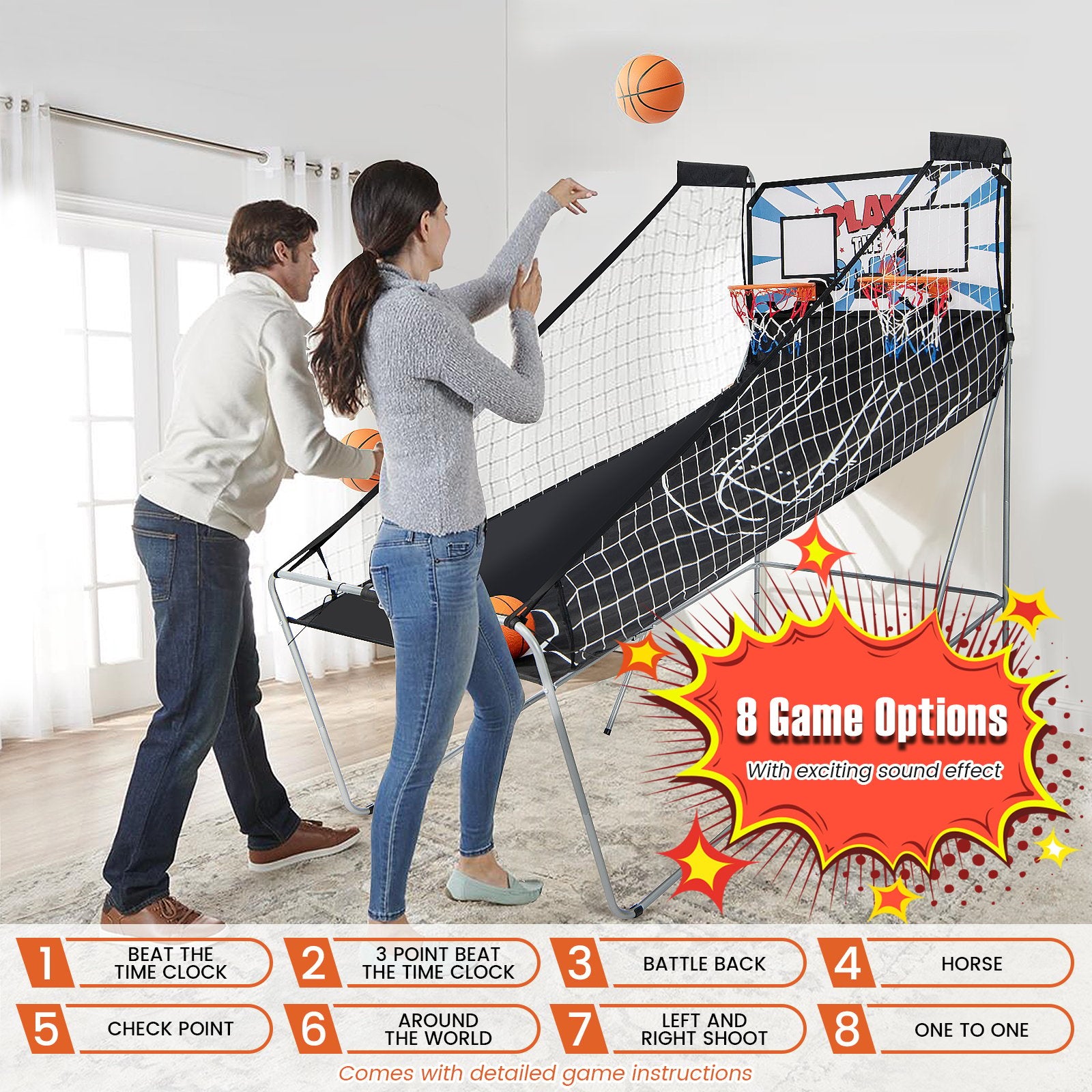 Foldable Dual Shot Basketball Arcade Game with Electronic Scoring System at Gallery Canada