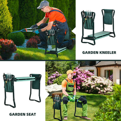 Folding Garden Kneeler and Seat Bench, Green Garden Tools at Gallery Canada