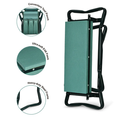 Folding Garden Kneeler and Seat Bench, Green Garden Tools at Gallery Canada