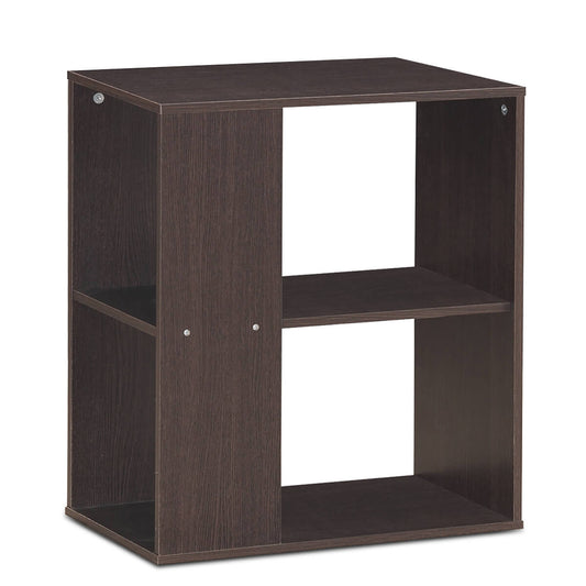 3-Tier Side Table With Storage Shelves, Brown