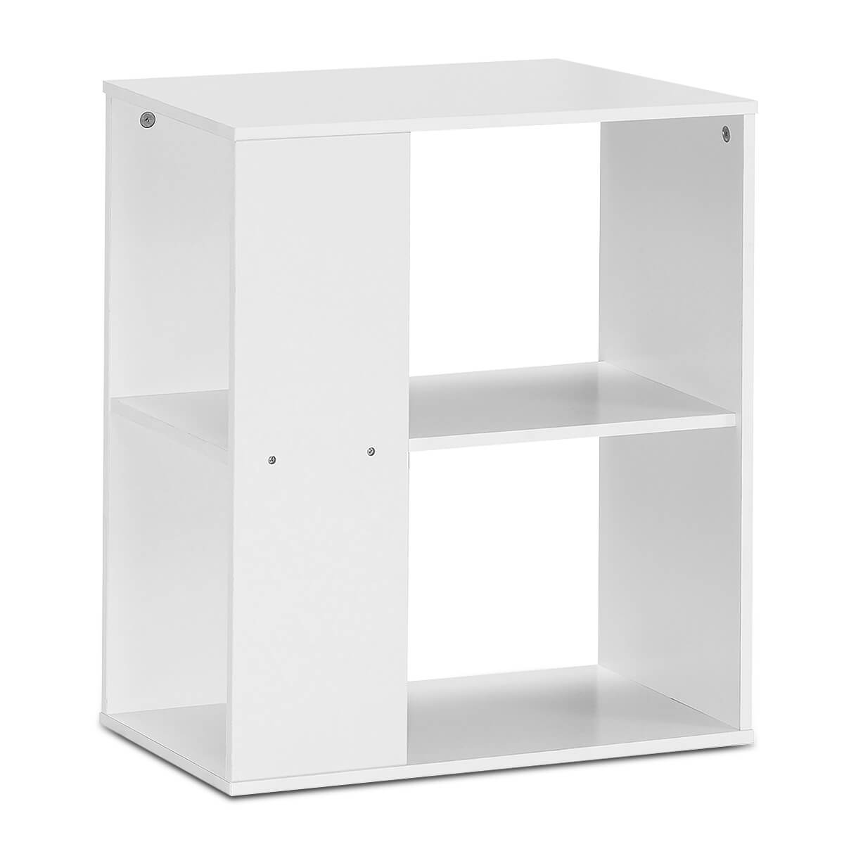 3-Tier Side End Table, Storage Shelves, White End & Side Tables White at Gallery Canada