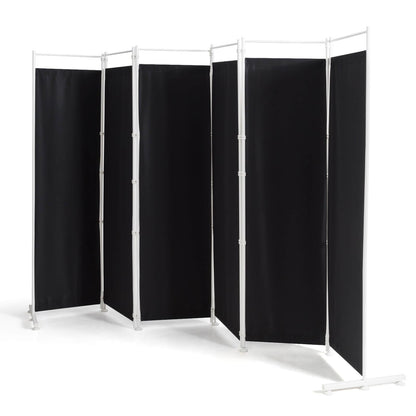 6-Panel Folding Privacy Screen, Black Room Dividers at Gallery Canada