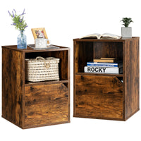 Thumbnail for Set of 2 Nightstands Side End Table for Living Room - Gallery View 8 of 11
