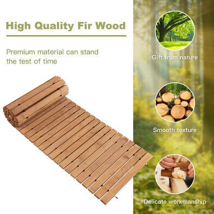 8 Feet Roll-Out Weather-Resistant Patio Hardwood Pathway, 22 Inch, Brown Decorative Fencing & Flooring at Gallery Canada