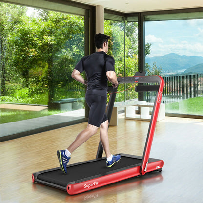 4.75HP 2 In 1 Folding Treadmill with Remote APP Control, Red Treadmills at Gallery Canada