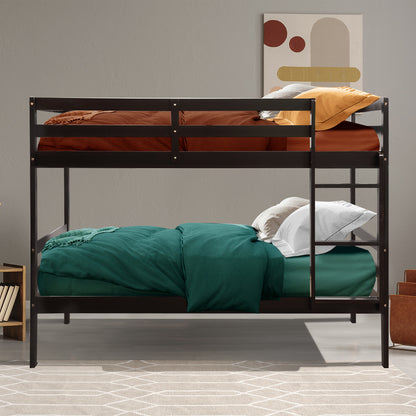 Twin Bunk Bed Children Wooden Bunk Beds Solid Hardwood, Brown Bunk Bed Frame at Gallery Canada