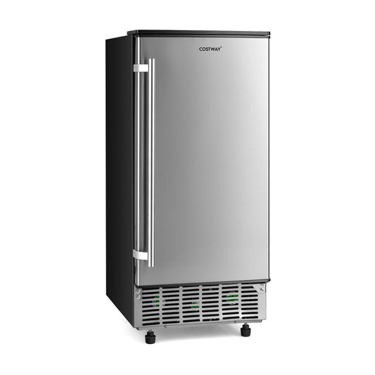 Free-Standing Built-in Ice Maker with 80lbs per Day, Silver - Gallery Canada