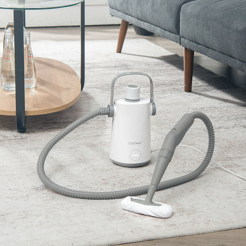 1000W Portable Hand-Held Steam Cleaner, 10 Accessories, Gray