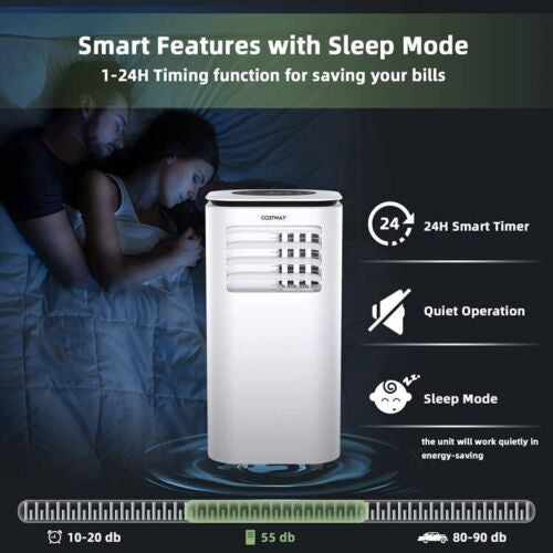 9000 BTU 3 in 1 Portable Air Conditioner with Fan and Dehumidifier, White Portable Air Conditioners at Gallery Canada