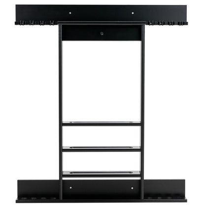 Wall-mounted Billiards Pool Cue Rack Only, Black Game Room at Gallery Canada