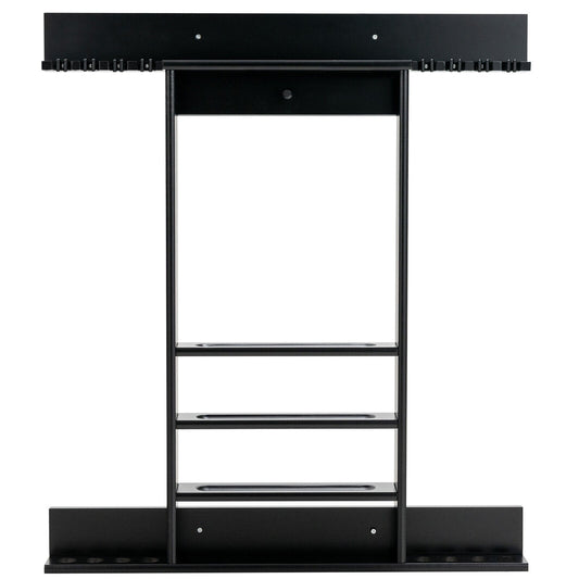 Wall Mounted Billiards Pool Cue Rack, Black