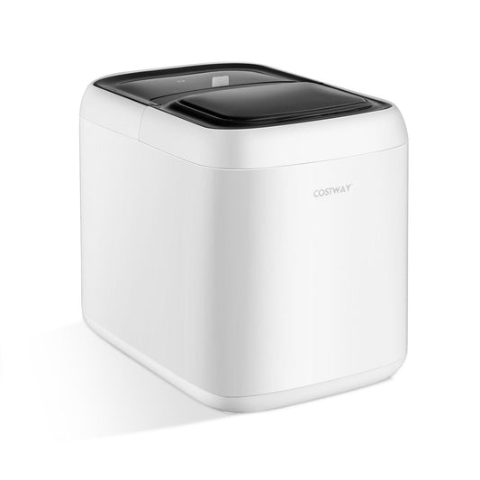 Portable Self-Clean Countertop Ice Maker with Ice Basket and Scoop, White - Gallery Canada