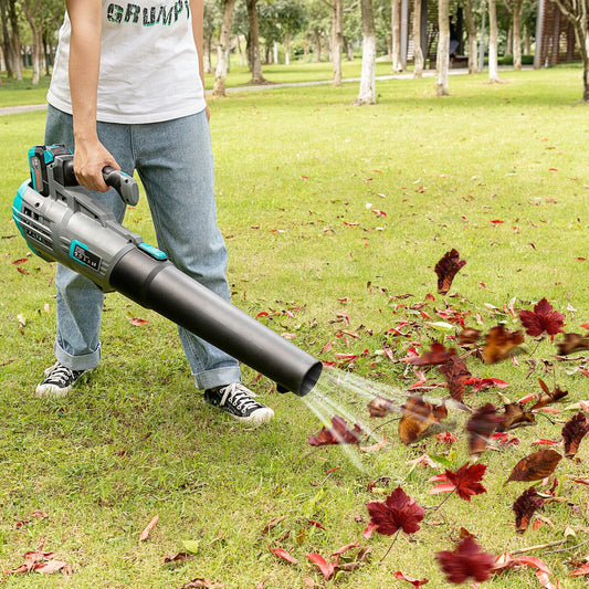 Electrical Cordless Leaf Blower with Battery and Charger, Gray - Gallery Canada