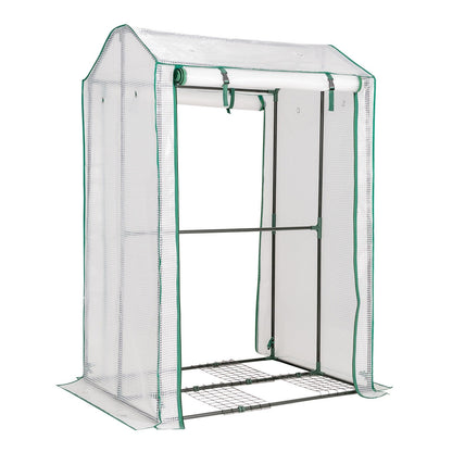 Walk-in Garden Greenhouse Warm House for Plant Growing, White at Gallery Canada