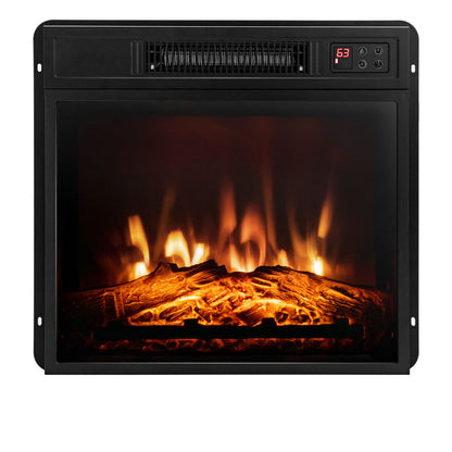 18 Inch Electric Fireplace Insert, Adjustable LED Flame