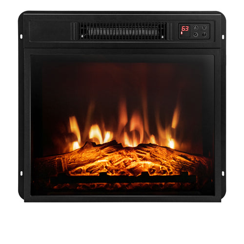 18 Inch Electric Fireplace Insert, Adjustable LED Flame