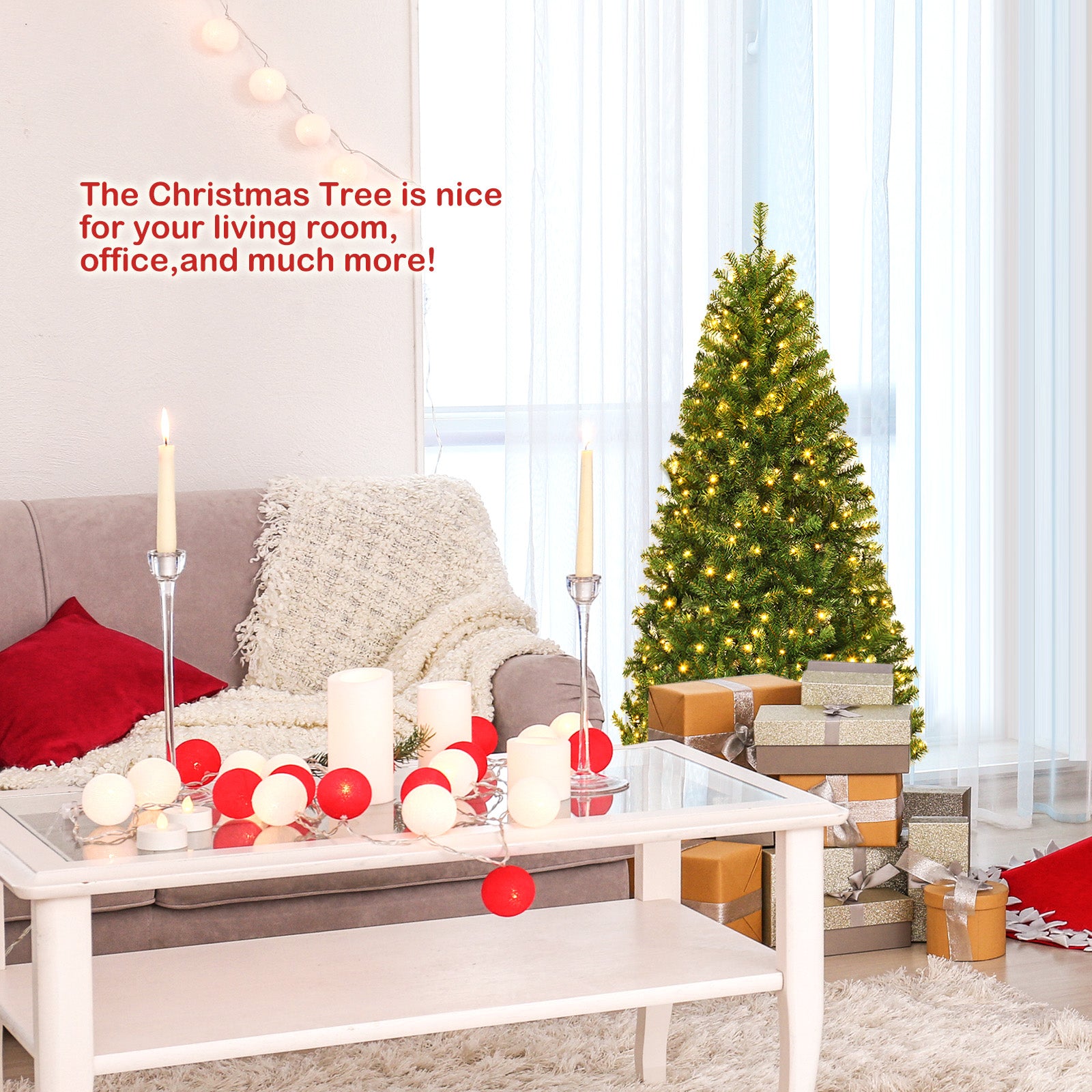 Artificial Hinged Christmas Tree, 4 ft, Green Christmas Tree at Gallery Canada