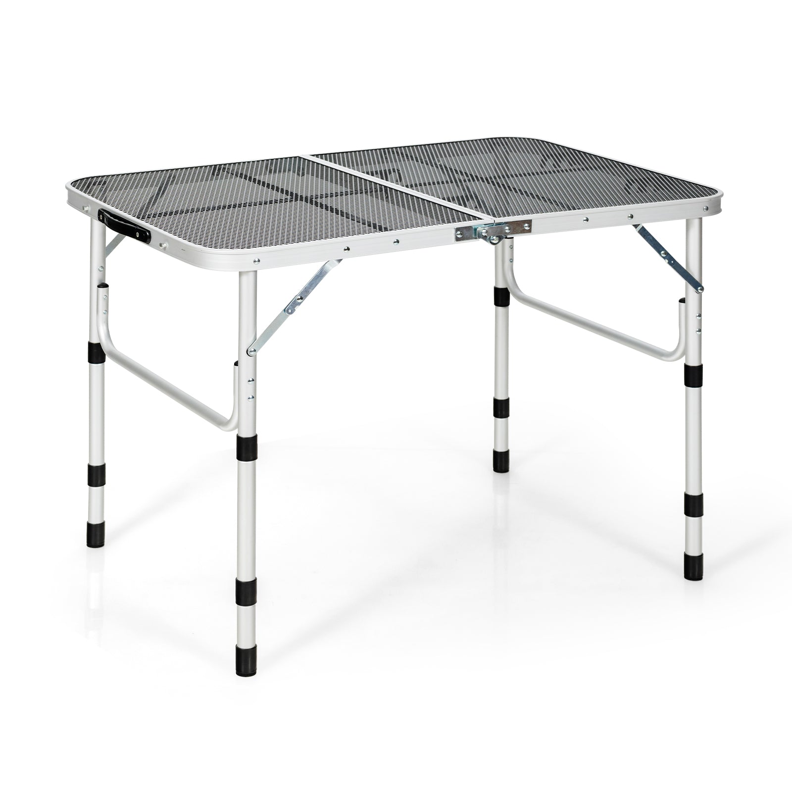 Folding Grill Table, Lightweight Aluminum, Silver Camping Furniture Silver at Gallery Canada