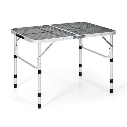 Folding Grill Table, Lightweight Aluminum, Silver Camping Furniture Silver at Gallery Canada