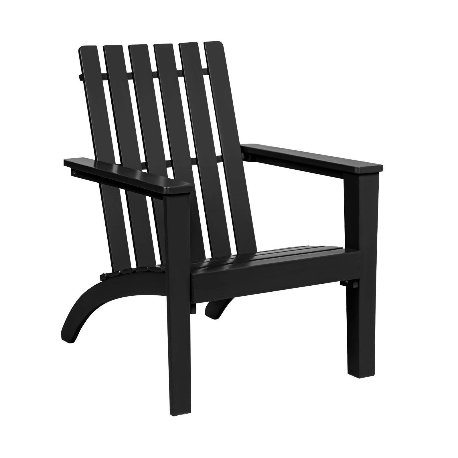 Outdoor Durable Patio Acacia Wood Adirondack Lounge Armchair, Black Adirondack Chairs at Gallery Canada