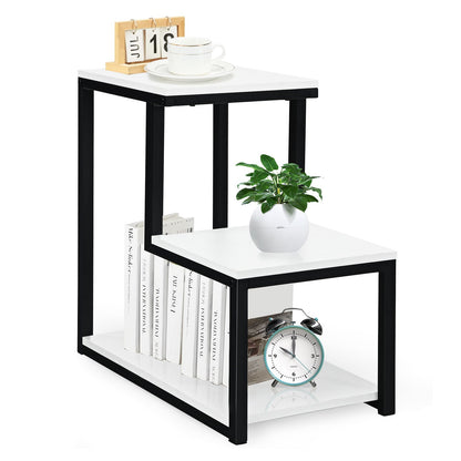 3-Tier Sofa Side Table Night Stand, White at Gallery Canada