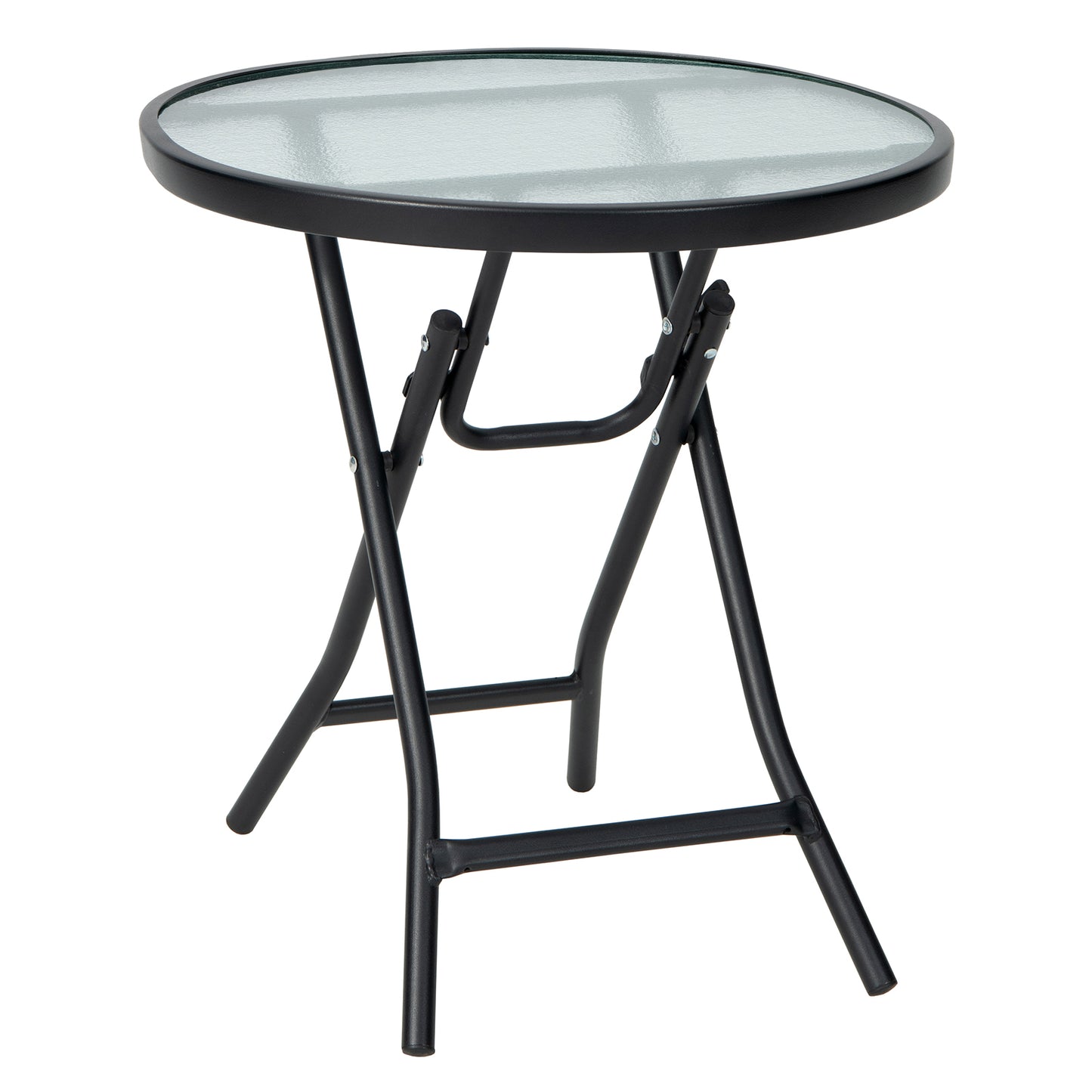 Patio Side Table with Tempered Glass Tabletop, Black Patio Coffee Tables at Gallery Canada
