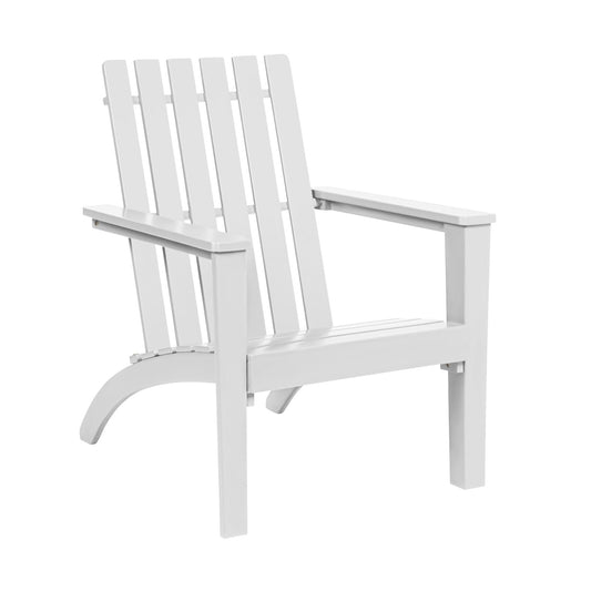 Outdoor Durable Patio Acacia Wood Adirondack Lounge Armchair, White - Gallery Canada