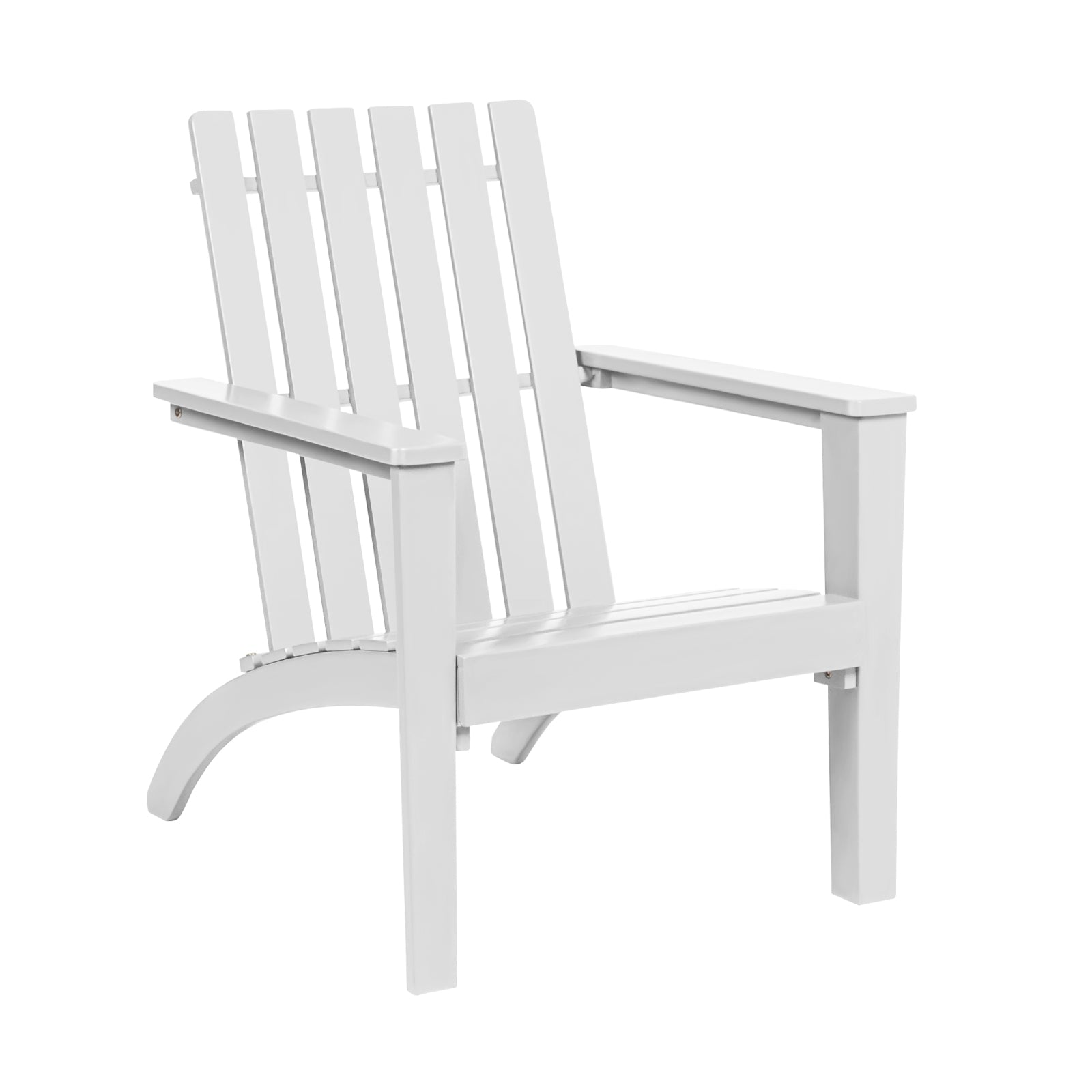 Acacia Wood Adirondack Armchair, White Adirondack Chairs White at Gallery Canada