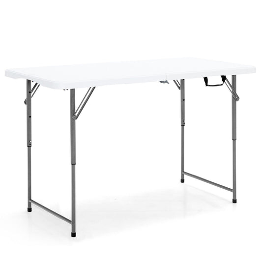 3-Level Height Adjustable Folding Table, White - Gallery Canada