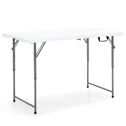 3-Level Adjustable Folding Table, White Camping Furniture at Gallery Canada