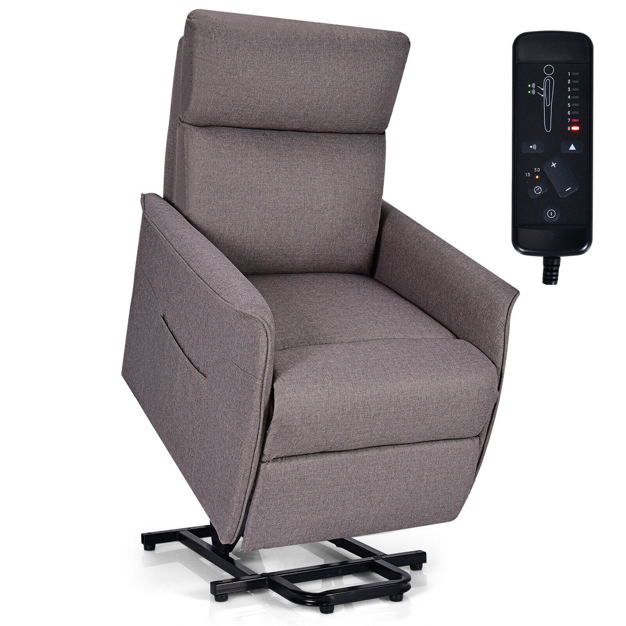 Power Lift Massage Recliner Chair for Elderly with Heavy Padded Cushion - Gallery View 10 of 12