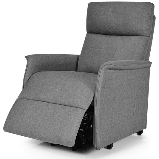 Electric Power Fabric Padded Lift Massage Chair Recliner Sofa, Gray - Gallery Canada