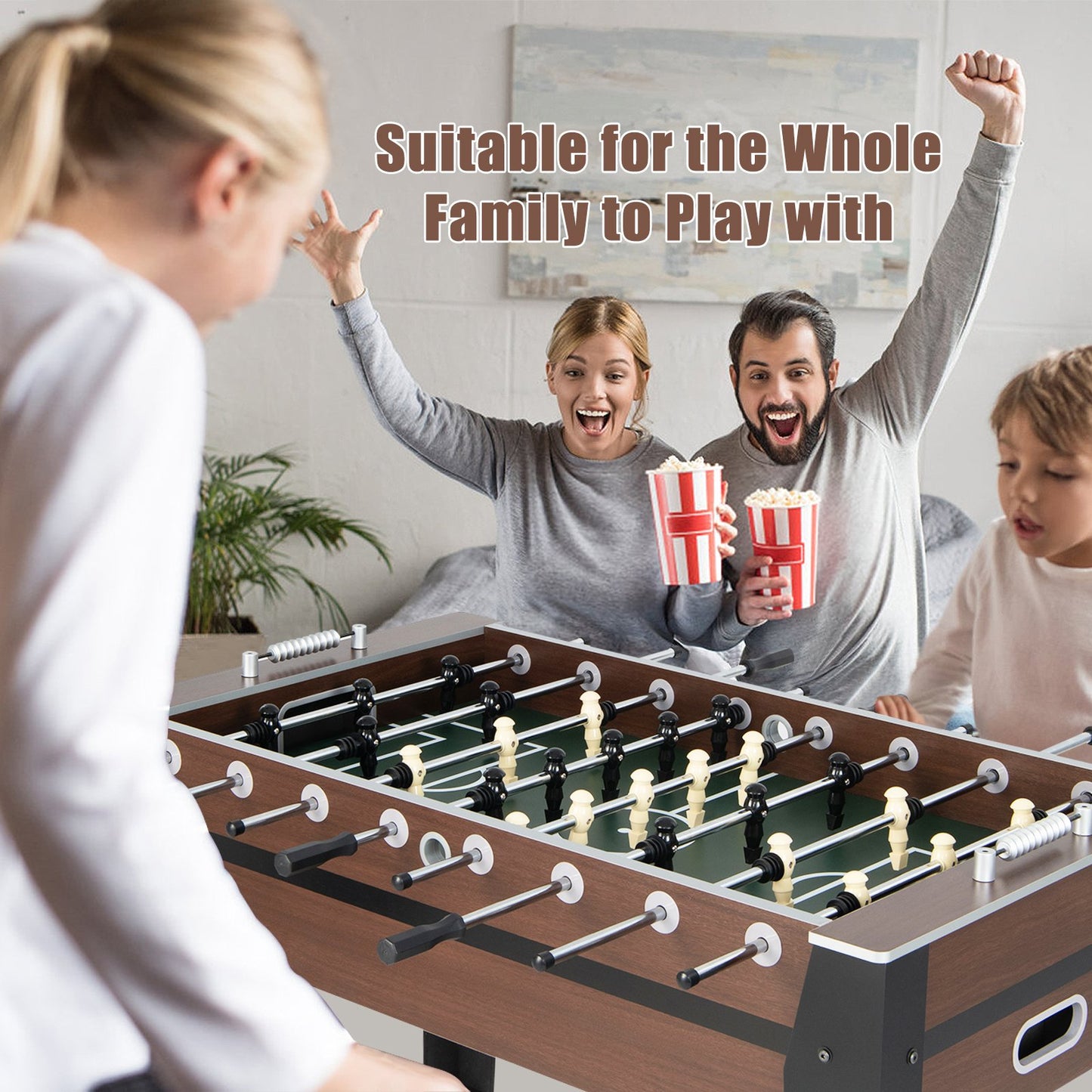 54 Inch Indoor Competition Game Soccer Table, Black at Gallery Canada
